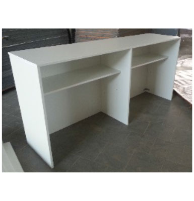 Reception bianca 200x52 H.102 (utile frontale per eventuali grafiche 200x50)